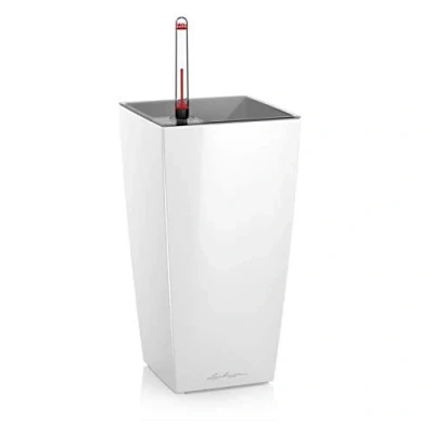 Afbeelding van Lechuza Maxi Cubi Tafel bloempot Wit hoogglans