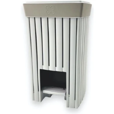 Afbeelding van Pedaalemmer Doga 6 liter wit met taupe 70% gerecycled materiaal