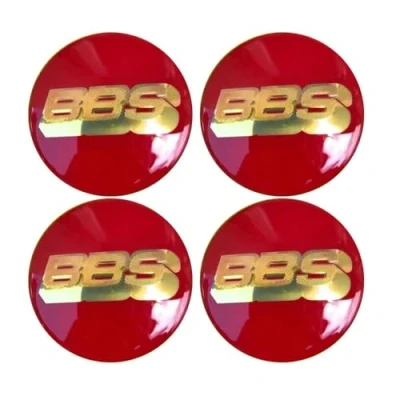 Afbeelding van SANSHAOS Set van 4 naafdoppen voor autowieldoppen met BBS logo 56 mm, 60 65 70 80 stuks, B mm