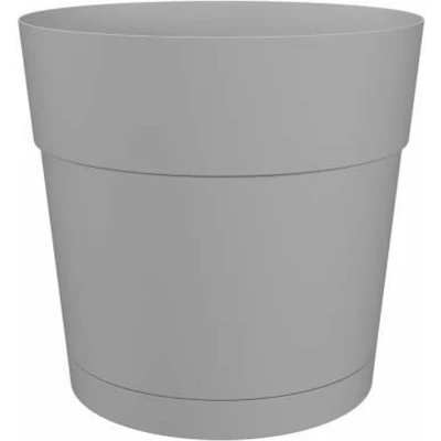 Afbeelding van Bloempot en Ronde capri Plastic Watertank Diameter 40 cm Lichtgrijs Artevasi