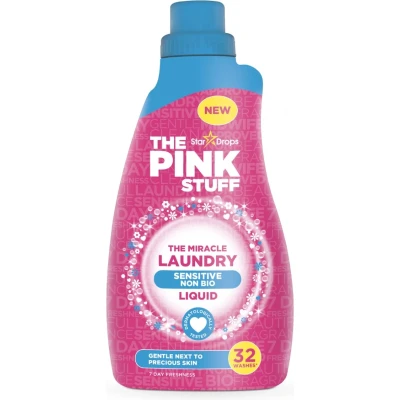Afbeelding van The Pink Stuff Stardrops Wasmiddel Sensitive Non bio 960 ml.
