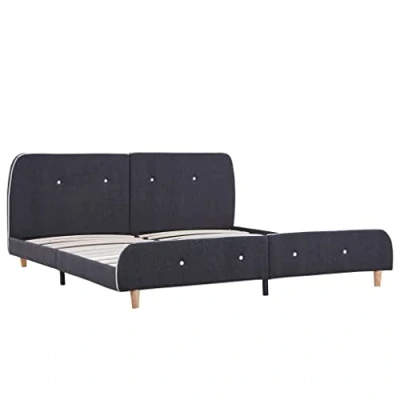 Afbeelding van Bedframe stof donkergrijs 180x200 cm