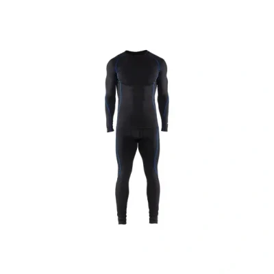 Afbeelding van Blaklader Technische Onderkledingset / thermokleding LIGHT Zwart/Korenblauw M