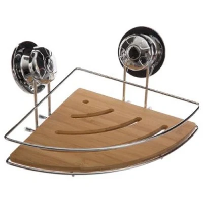 Image de FIVE Simply Smart Etagère d&#039;Angle de Douche Ventouse 26cm Naturel