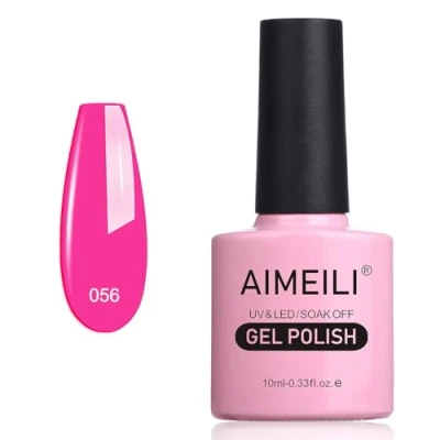 Afbeelding van AIMEILI Semi permanente nagellak, gel, soak off, UV, LED, manicure, Neon Peachy Pink (056), 10 ml