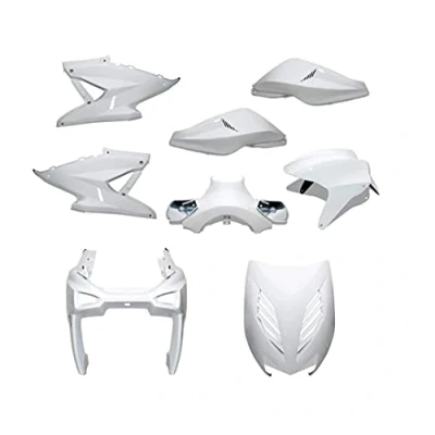 Afbeelding van Carrosserie Scoot Replay Design voor MBK 50 Nitro 1997 &gt; 2012 Yamaha Aerox wit glanzend (set 8 stuks)