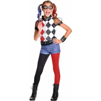 Afbeelding van Rubie&#039;s Officieel DC Super Hero Deluxe Harley Quinn kostuum voor meisjes