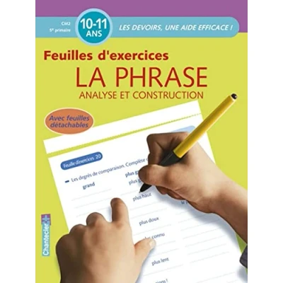 Afbeelding van Les devoirs Feuilles d&#039;ex. la phrase (10 11 a.)