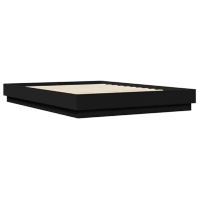 Afbeelding van vidaXL Bedframe met LED verlichting zwart 160x200 cm