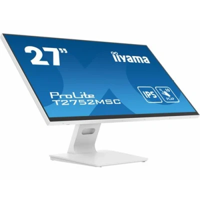 Image de iiyama ProLite T2752MSC W1 Écran LED 27&quot; écran tactile 1920 x 1080 Full HD (1080p) @ 60 Hz IPS 400 cd/m² 1000:1 5 ms HDMI, DisplayPort haut parleurs blanc, mat