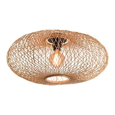 Afbeelding van GOOD&amp;MOJO Plafonniere Cango Bamboe Ø60cm Bruin