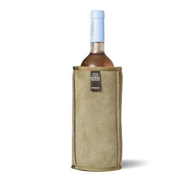 Afbeelding van Kywie Wijnkoeler van 100% natuurlijke Texelse schapenvacht Kleur: Weidegroen Suede