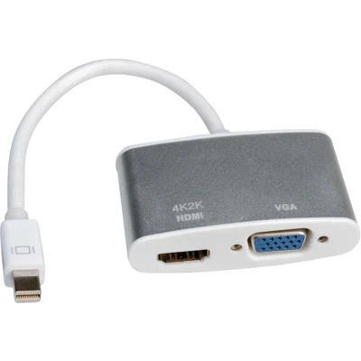 Afbeelding van Roline 12.03.3161 DisplayPort kabel Mini / VGA Adapterkabel stekker, bus 15 polig 0.10 m Zilver (metallic)