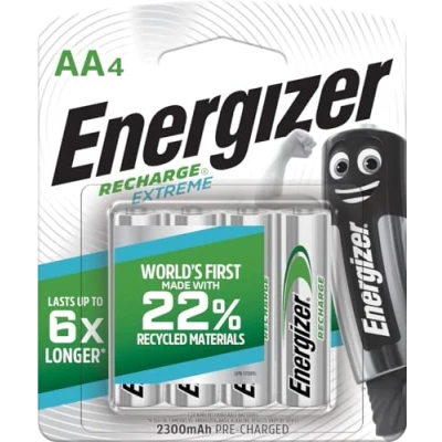 Afbeelding van Energizer herlaadbare batterijen Extreme AA, blister van 4 stuks