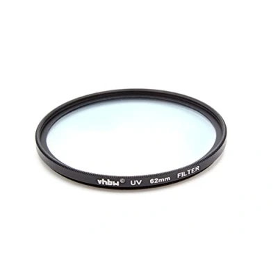 Afbeelding van vhbw Universele UV filter, compatibel met cameralens 62 mm schroefdraad beschermingsfilter, zwart
