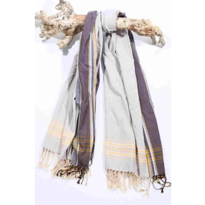 Afbeelding van Kikoy Handdoek Sahara Sand 170x95cm Dun strandlaken Saunadoek Saunalaken Omslagdoek Stranddoek Reishanddoek Plaid