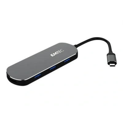 Image de EMTEC HUB 6 in 1 Type C T650C Concentrateur (hub) 3 x USB 3.1 Gen + (passage de puissance) bureau