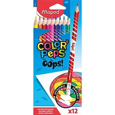 Afbeelding van Maped Color&#039;Peps Uitwisbare Kleurpotloden 12 Stuks