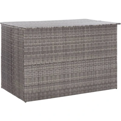Afbeelding van Tuinbox 150x100x100 cm poly rattan grijs