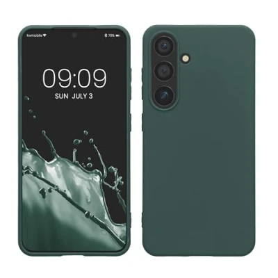 Afbeelding van kwmobile telefoonhoesje geschikt voor Samsung Galaxy S24 Hoesje smartphone Back cover in blauwgroen