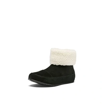 Afbeelding van Sorel GO Stumptown Bootie Korte laarzen, Dames, Maat: 40, Black/natural Leer en textiel