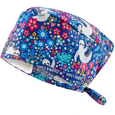 Afbeelding van B well OP stoffen kap verpleegkundige accessoires voor artsen, verpleegsters, tandartsen, farmaceutische, dierenartsen, medisch personeel, sloths, eenheidsmaat