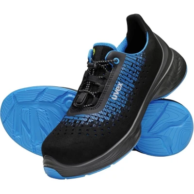 Afbeelding van Uvex Sicherheitsschuh Halbschuh 6829 Gelocht Schwarz/Blau Pu 47 (Weite 11)