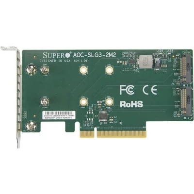 Afbeelding van Supermicro AOC SLG3 2M2 interfacekaart/ adapter M.2 Intern