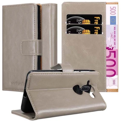 Afbeelding van Cadorabo Hoesje geschikt voor Nokia 8 Sirocco in CAPPUCCINO BRUIN Beschermhoes met magnetische sluiting, standfunctie en kaartvakje Book Case Cover Etui