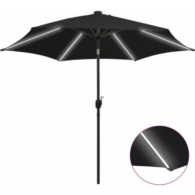 Afbeelding van Parasol Met Led Verlichting En Aluminium Paal 300 Cm