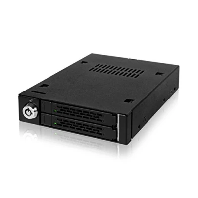 Afbeelding van Icy Dock MB992SK B Mobile SATA Dual Bay Rack voor 3,5 inch 2,5 apparaten