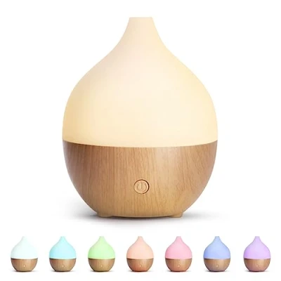 Afbeelding van SALKING Diffuser voor etherische olie, 100 ml, ultrasone diffuser, elektrische oliën, luchtbevochtiger met warm licht, automatische uitschakeling slaapkamer, spa, yoga, massage