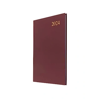 Afbeelding van Collins Debden Essential weekplanner 2024, A5, complete planner dag , week en maandoverzicht, A5 formaat, bordeauxrood