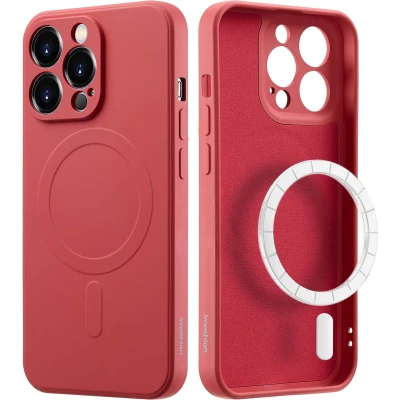 Afbeelding van imoshion Hoesje Geschikt voor iPhone 14 Pro Max Siliconen Color Backcover MagSafe roze