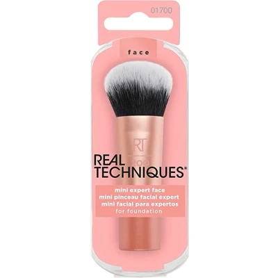 Afbeelding van Real Techniques Mini Expert Face Brush Foundation En Poederkwast Zalmroze