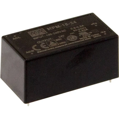 Afbeelding van Mean Well MPM 15 5 AC/DC printnetvoeding V/DC 3 A W