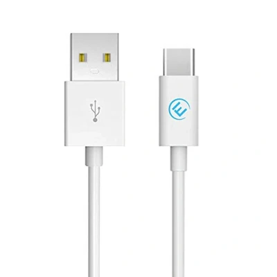 Afbeelding van EVOMIND USB type C kabel 2 m snel opladen en gegevenssynchronisatie oplaadkabel voor Samsung Galaxy S20/S10/S9/Note 10/9, Xiaomi Mi 10/9/Redmi Note 9, PS5/Xbox Series X/S enz. wit