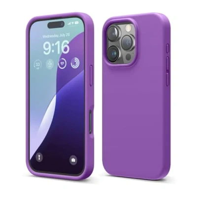 Afbeelding van elago Compatibel met iPhone hoesjes, hoogwaardige vloeibare siliconen hoes, volledige beschermhoes, schokbestendig, dunne telefoonhoes, zachte microvezelvoering
