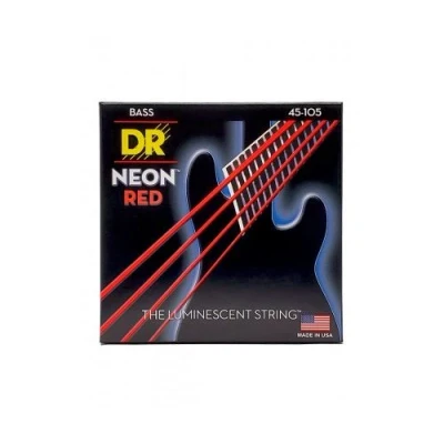 Image de DR NRB 45 Hi Def Neon Red, jeu guitare basse, Medium 105