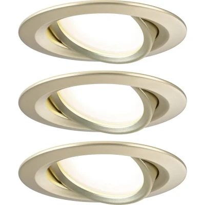 Afbeelding van Paulmann 92406 Nova Coin LED inbouwlamp Set van 3 stuks 6 W Goud (mat)
