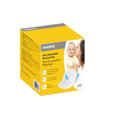 Afbeelding van Medela Wegwerp Zoogcompressen Ultra Ademend Extra Dun 60 stuks