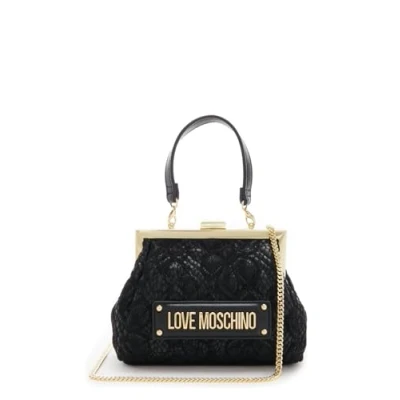 Afbeelding van Love Moschino Quilted Clutch, Dames, Maat: One Size, Black