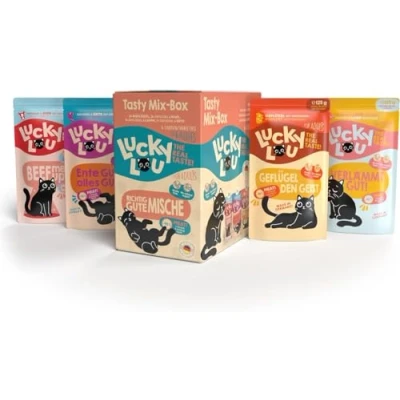 Afbeelding van 12x 125g Lucky Lou Adult Tasty Mix kattenvoer nat