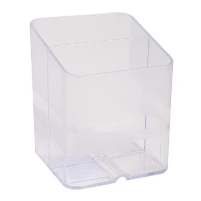Afbeelding van Exacompta Ref. 67723D doos met 10 penhouders PEN CUBE Office 2 vakken in verschillende maten en hoogtes afmetingen 7,4 x 9,3 cm kleur kristal