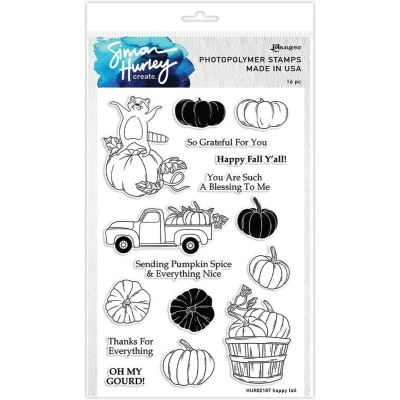 Afbeelding van Ranger SH Clearstamps 6x9 Happy Fall HUR82187 Simon Hurley (09 22)