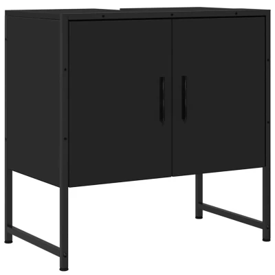 Afbeelding van vidaXL Wastafelkast 60x33x60 cm bewerkt hout zwart