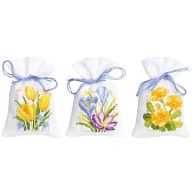 Afbeelding van Vervaco geurzakjes Lentebloemen set van 3 0147592