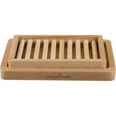 Afbeelding van Happysoaps Houten Uitlekbakje Voor Afwaszeep 12GR