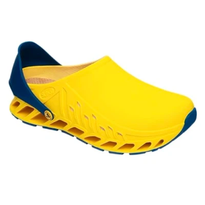 Afbeelding van SCHOLL EVOFLEX Tpr U Yellow/Navy Blue Unisex Clogs Maat 44
