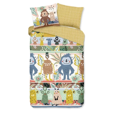 Afbeelding van Good Morning Kinderdekbedovertrek &quot;monster dieren&quot; Multi (140x200/220 cm) Katoen
